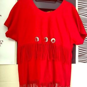 Vintage handmade fringe top